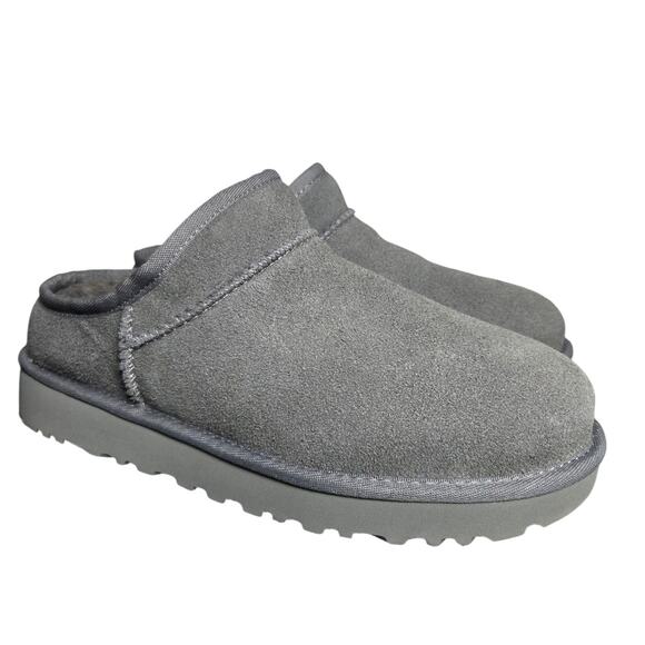 UGG Classic Micro Women’s Suede Sheepskin Slipper Low-Profile Gray Size  7 - Picture 1 of 7